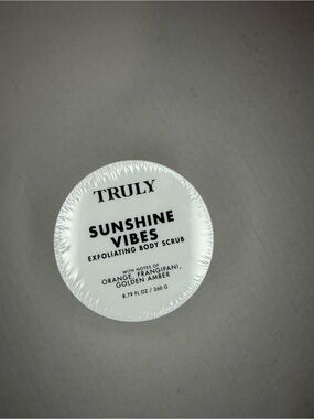 TRULY Sunshine Vibes Exfoliating Body Scrub - White and Pale Yellow